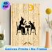 Tarot Card Readings Painting Poster, Vintage Witchy Silhouette Poster, Mystical Rustic Design With Witch, Black Cat, Moon And Stars, Ideal For Home_maomaolike.com