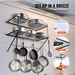 VEVOR Pot Rack Wall Mounted, 30 Inch Pot And Pan Hanging Rack, Pot And Pan Hanger With 12 S Hooks, 55 Lbs Loading Weight, Ideal For Pans, Utensils, Cookware In Kitchen_maomaolike.com