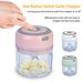 Mini Electric Garlic Chopper 8.45OZ Cordless Garlic Mincer Food Chopper Rechargeable Food Blender Chili Nut Onion Pepper Meat Ginger Food_maomaolike.com