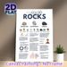 Types Of Rocks Educational Painting Poster, Clear Illustrated Infographic Style Poster, Informative Geological Learning Reference For Classroom, Home_maomaolike.com