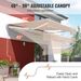 VEVOR Manual Retractable Awning, 10 X 8 Ft Outdoor Patio Awning Retractable Sun Shade, Water-Resistant Polyester Patio Door Window Awning Sunshade Shelter With Crank Handle For Backyard, Balcony_maomaolike.com