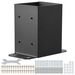 4x4 Post Base 4 Pcs, Inner Size 3.6"x3.6" Post Base Brackets, Heavy Duty Powder-Coated Post Anchor Matte Black Wood Post Brackets For Pavilion Deck Railing Support Deck Base Plate_maomaolike.com