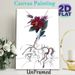 Surreal Floral & Fantasy Figure Painting Poster, Vibrant Mixed-media Surreal Poster, Combines Bold Burgundy Flower With Sketch-style Fantasy_maomaolike.com