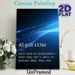 Algorithm Themed Painting Poster, Sleek Blue Binary Code Graphic Poster, Humorous Programmer Definition Design, Suitable For Tech Office Or Workspace_maomaolike.com