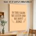 Salon Quote Painting Poster, Warm-toned Minimalist Typographic Poster, Delivers A Welcoming Non-judgmental Atmosphere, Ideal For Beauty Salon And Hair_maomaolike.com