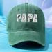Unisex Hat Embroidery PAPA Fishing Wash Baseball Cap Outdoor sun protection soft hats for men and women_maomaolike.com