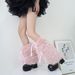 Autumn/Winter thickened fluffy bow strap leg set mid-tube y2k Spice Girl warmers_maomaolike.com