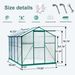 Polycarbonate Greenhouse,6'x 8' Heavy Duty Walk-in Plant Garden Greenhouse For Backyard/Outdoor_maomaolike.com