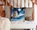 Owl Perched In Coastal Tree Throw Pillow Machine Washable, Indoor Outdoor Decorative Pillow For Couch, Bed Or Patio, 14Hx14W_maomaolike.com