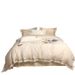 Autumn Winter High-End French Light Luxury 140-Count Long-Staple Four-Piece Set Minimalist Style Embroidered Pure Cotton Bed Sheet_maomaolike.com