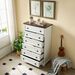 Modern 6 Drawer Dresser, Dressers For Bedroom, Tall Chest Of Drawers Closet Organizers & Storage Clothes - Easy Pull Handle, Textured Borders Living Room, Hallway,L 29.53''*W15.75''*H48.03''White_maomaolike.com