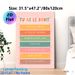 French Self-Compassion Affirmation Painting Poster, Soft Pastel Text-based Poster With Heart Accents, Comforting Self-acceptance Reminder Ideal For_maomaolike.com
