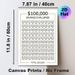 $100,000 Savings Challenge Painting Poster, Minimalist Envelope-style Savings Tracker Poster, Practical Design To Track And Reach Savings Goals, Ideal_maomaolike.com