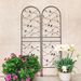 4 Pack Metal Garden Trellis 71" X 19.7" Rustproof Trellis For Climbing Plants Outdoor Flower Support Bird Deco Black_maomaolike.com