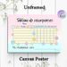 French Reward Chart Painting Poster, Pastel-toned Cute Cartoon Animal & Floral Decorated Poster, Practical Tool To Track Daily Tasks And Rewards For_maomaolike.com