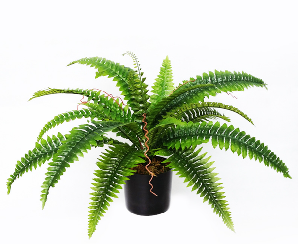 Touch Green Pointed Tail Large Fern Fake Flower Persian Leaf Artificial Home Decoration Grass Potted Plant_maomaolike.com