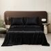 Satin Sheets Queen Size 4 Piece Bed Sheet Set With Silky Microfiber, Deep Pocket Fitted 1 Flat Sheet, 2 Pillowcases -_maomaolike.com