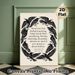 Raven Themed Literary Quote Painting Poster, Monochrome Black Raven Wreath Poster, Classic Poetry-inspired Wall Decor Suitable For Study, Living Room_maomaolike.com