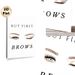 "But First Brows" Themed Painting Poster, Sleek Hand-drawn Eye & Brow Illustration Poster, Chic Makeup-focused Decor Ideal For Beauty Salon, Vanity_maomaolike.com