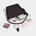 2026 New Lychee Pattern Bucket Crossbody European And American Retro Niche Design Large Capacity Simple Women's Bag_maomaolike.com