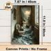Surreal Coastal Interior Painting Poster, Dramatic Surreal Scene With Waves Spilling From Artwork Into Room Poster, Unique Immersive Decor Ideal For_maomaolike.com