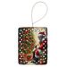 Miniature Pinscher And Santa Claus Porcelain Ornament Christmas Tree Hanging Decorations For Home Christmas Holiday, Rectangle, Gift, Multicolor_maomaolike.com