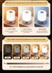 USB Rechargeable LED Night Light With Remote Control, Clock & Battery Level Display, 3 Color Temperatures 1200mAh Bedside Lamp
_maomaolike.com