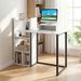 43.5" Computer Desk With Charging Station And Ergonomic Monitor Stand With Non-slip For Living Room, Bedroom, Study And Office_maomaolike.com