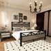 Full Size Bed Frame, Easy Assembly, Brown_maomaolike.com