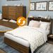 Murphy Bed Cabinet, Queen Murphy Bed With USB And Charging Ports, Murphy Bed Cabinet With Drawer Includes Storage Cabinet, Murphy Bed Queen Suit For Guest Room, Reddish-Brown Cabinet Bed -- 2 Packages_maomaolike.com
