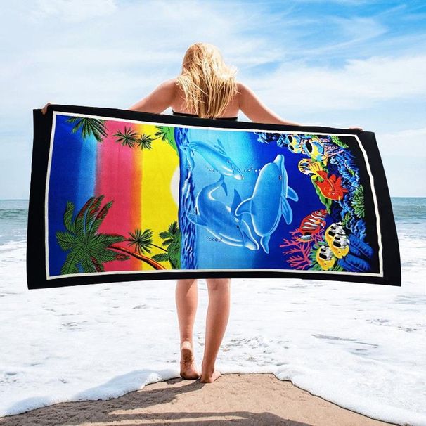 Microfiber Sand Free Beach Towel Thin Quick Dry Super Absorbent Lightweight Towels For Travel Sports Pool Swimming Bath Camping Yoga_maomaolike.com