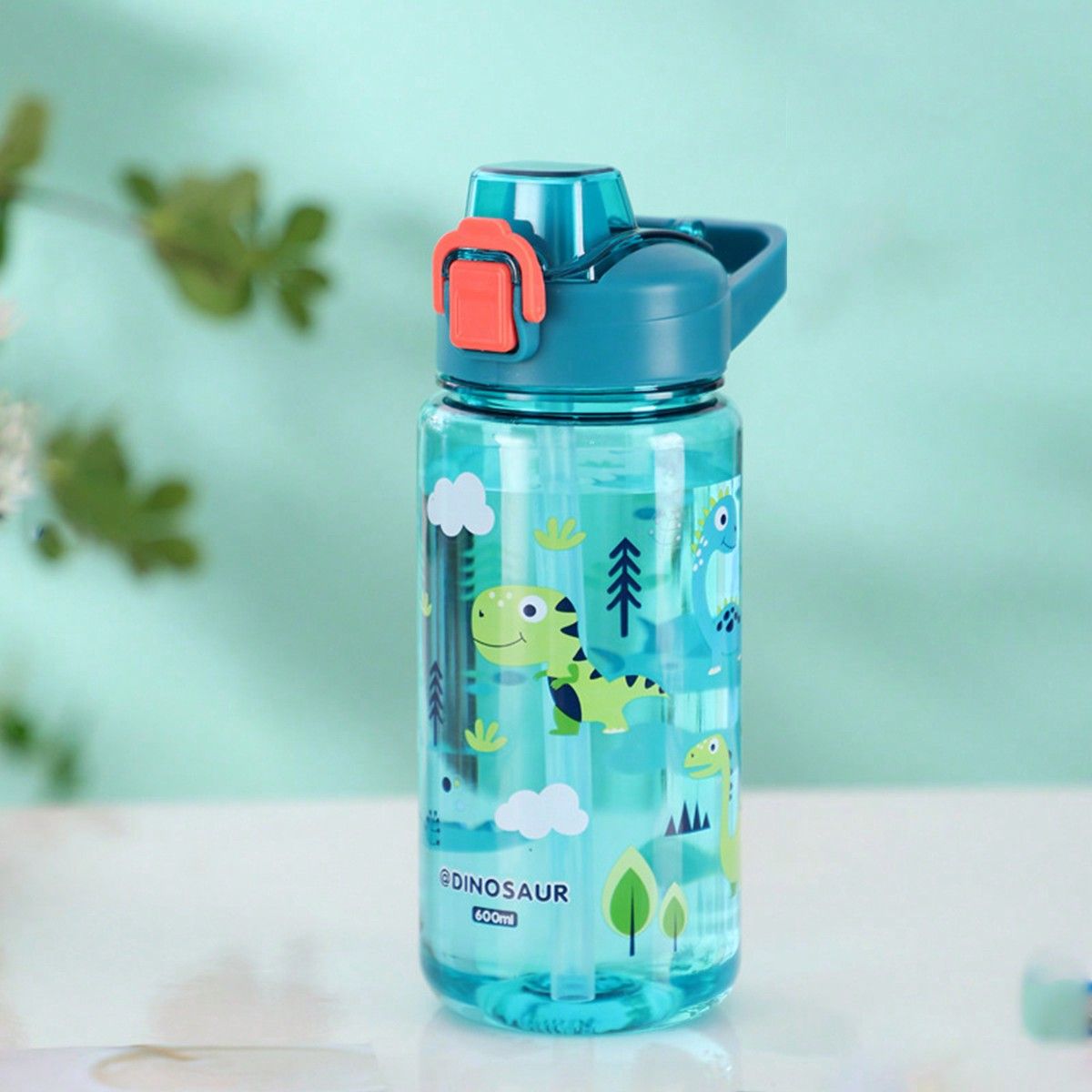 1pc 600Ml Student Sippy Cup Water Bottles Creative Cartoon Feeding With Straws And Lids Spill Proof Portable Beverage_maomaolike.com