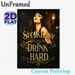 Speakeasy Themed Painting Poster, Vintage Art Deco Style Poster, Elegant Flapper Lady With Classic "Speakeasy Drink Hard" Typography, Retro_maomaolike.com
