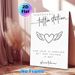 Temporary Tattoo Station Painting Poster, Minimalist Black & White Winged Heart Poster, Love-themed Decorative Sign Suitable For Wedding Receptions_maomaolike.com