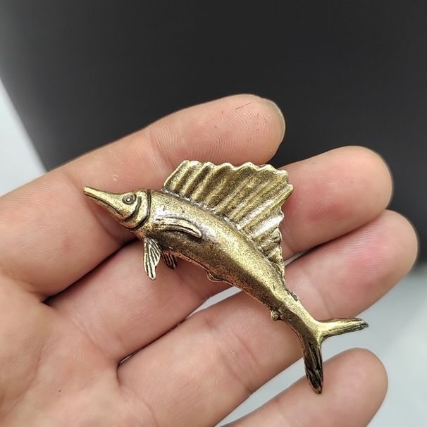 Cross-Border Handmade Copper-Plated Tuna Copper Ornament Vintage Underwater Ornamental Fish Tea Desk Pet Bronze Craft Collectible_maomaolike.com