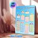 Addition And Subtraction Number Houses Math Table Painting Poster, Colorful House-shaped Arithmetic Chart Poster, Practical Guide For Learning Basic_maomaolike.com