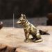 Copper-Plated Bully Pastoral Dog French Bulldog Figurine Bronze Micro-Engraving Piece Antique Handicraft Office Home Decor_maomaolike.com