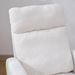 Modern Accent Rocking Chair Rocking Chair With Solid Wood Legs, Upholstered Nursery Glider Rocker, Comfy Armchair With Side Pocket, Living Room Lounge Arm Chair With High Backrest (White,teddy)_maomaolike.com