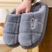 Big Size 50 51 Winters Women Men Thick Sole Indoor Home Warm Couples Shoes Non-Slip Flat Platform Women's Cotton_maomaolike.com
