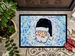 Novena Blue Santa Claus Doormat Front Door Mat Indoor Outdoor Rugs For Entryway, Non Slip Washable Low Pile, 24H X 36W_maomaolike.com