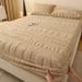 Autumn And Winter Milk Velvet Thickened Coral Fleece Cover Mattress Protector Full Wrap Non-Slip Bed Sheet Set_maomaolike.com