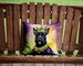 Scottish Terrier King Of Mardi Gras Throw Pillow Machine Washable, Indoor Outdoor Decorative Pillow For Couch, Bed Or Patio, 14Hx14W_maomaolike.com