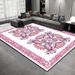 Living Room Rug Large Size Gorgeous Gold Frame Design Bedroom Rug Plush Thickened Machine Washable Thickened Underlay Interior Decorative Rug_maomaolike.com