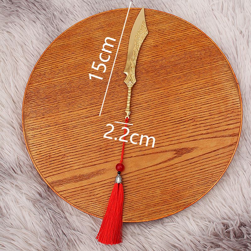 Brass Dragon-Slaying Knife Moon In The Well Judgment Legend Game Peripheral Equipment Model Props Decorations Stall Small Commodit_maomaolike.com