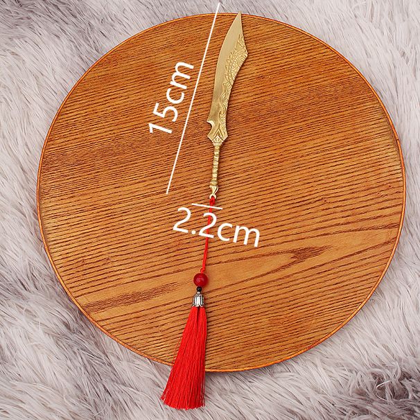 Brass Dragon-Slaying Knife Moon In The Well Judgment Legend Game Peripheral Equipment Model Props Decorations Stall Small Commodit_maomaolike.com