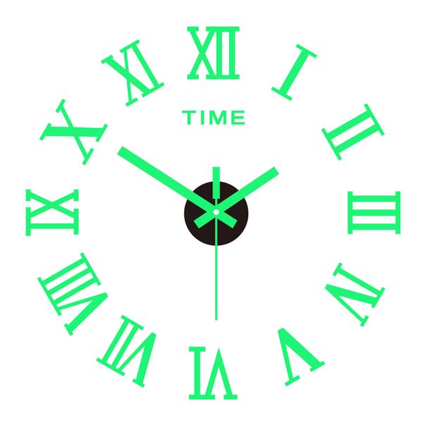 Roman Clock Frameless Luminous Creative Scandinavian Living Room Acrylic Bedroom Diy Mute Wall Clock Household Wall Decorative Clock_maomaolike.com