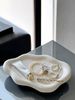 1pc White Cloud Shape Ceramic Jewelry Jewelry Storage Tray Is Suitable For Desktop Shelf Storage Key Induction Plate_maomaolike.com