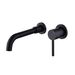 Wall Mount Faucet For Bathroom Sink Or Bathtub, Single Handle 2 Holes Brass Rough-in Valve Included, Matte Black_maomaolike.com