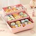 1pc Cute Cartoon Style Storage Box, Hairpin Headwear Cosmetics Storage Box, Large Capacity Transparent Lid Jewelry Box, Bedroom_maomaolike.com