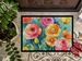 Ranunculus In Watercolor Doormat Front Door Mat Indoor Outdoor Rugs For Entryway, Non Slip Washable Low Pile, 24H X 36W_maomaolike.com